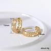 1 pair Fashionable Bohemian Style Cubic Zirconia Decorated Hoop Earrings for Women ElegantDelicate Huggies Party Jewelry Gifts
