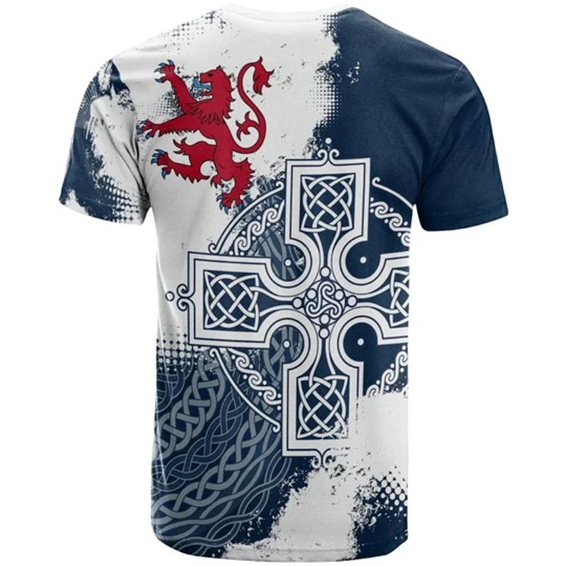 

Scotland Coat Of Arms 3D Print Football Men T-shirt Round Neck Short Sleeve T Shirts Summer Sport Gym Fashion Trend Mens Tee Top 6XL