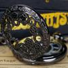 Steampunk Miedziany Vintage Pusty Trybik Pusty Kwarcowy Zegarek Kieszonkowy Naszyjnik Wisiorek Zegarek Łańcuszek Męski Damski Unikalny Zegarek