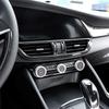ABS Car Center Console Air Conditioning Outlet Vent Frame for Alfa Romeo Giulia 2017-2020 (Carbon Fiber)