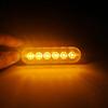 Ultra-Thin LED Car Warning Light: 6-Light, 12-24V, High-Brightness, Always-On Daytime Running & Turn Signal.