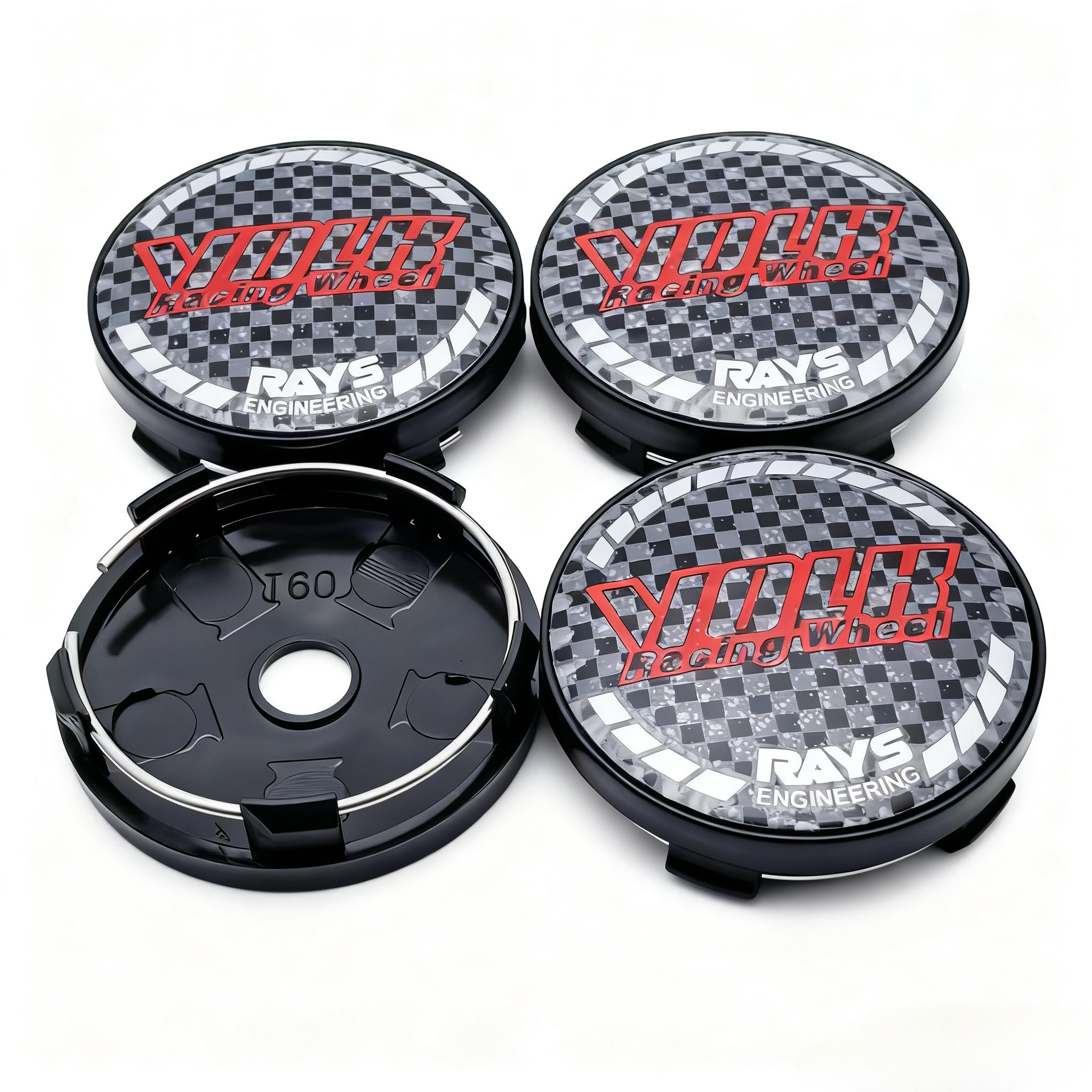

4pcs VOLK Racing Wheel Logo Emblem Car Wheel Center Caps 60MM 56MM Wheels Hub Cap Rays Badge Rim Hubcaps Cover Car Accessories Volk Rays Badge&4pcs T60 Wheel Cap