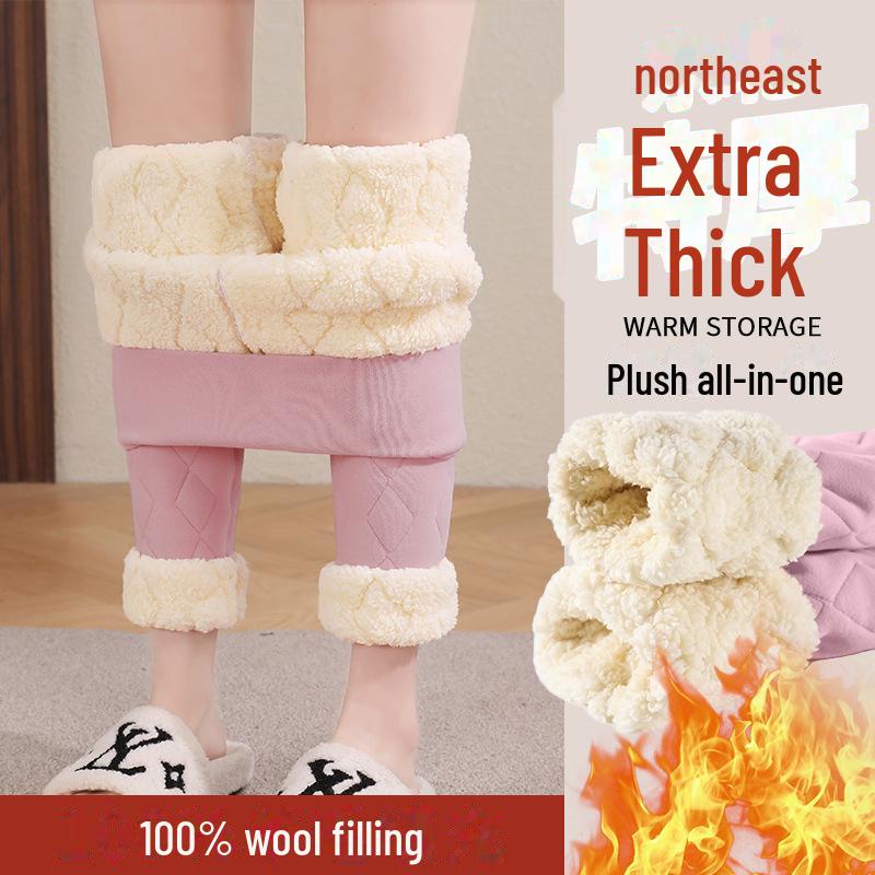 Women's High Waist Fleece-Lined Winter Leggings - Ultra-Thick Warm Cotton Pants