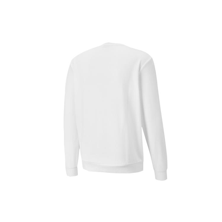 PUMA Sweatshirts Men's White Crew Neck Moderate Regular 585209-02