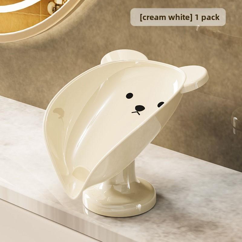 Bear Shaped Bathroom Soap Dish With Suction Cup For Home Use
