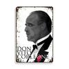 Retro Vintage Metal Tin Poster  The Godfather Sign Plaque for Bar Club Home Wall Decor  Classic Movie Wall Plate Pendant