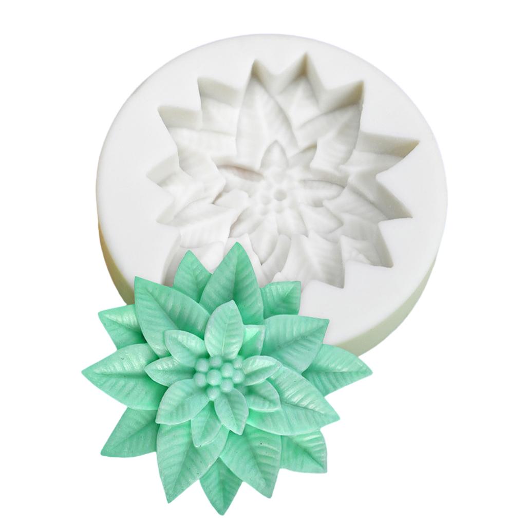 Silicone Cake Mold 6CM Diameter Christmas Holly Leaf and Fruit Pattern for Baking Enthusiasts Creating Chocolate Fondant
