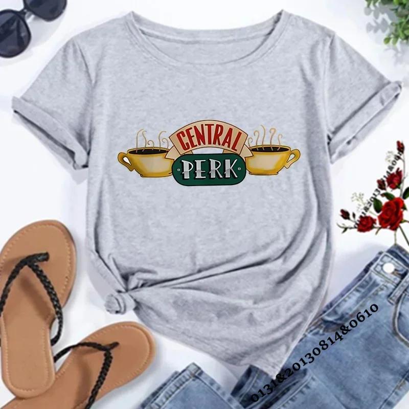 Unisex Central Perk T-Shirt Friends TV Show Women's T-Shirt Friends Central Perk Coffe Shop Shirts Cute Best Friends Tees Hipster Tops