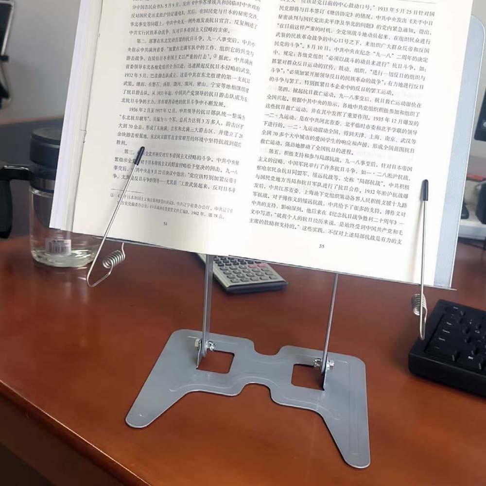 Full Metal Book Holder Rotating Bookstand Textbook Holder Reading Stand Bedside