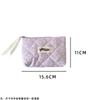 Ins Korean Quilted Coin Purse Coin Pouch Girl Mini Wallet Earphone Data Cable Bag Student Lipstick Makeup Bag Campus Card Holder