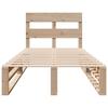 Solid Wood Bed Frame without Mattress 75 x 190 cm Pine Wood