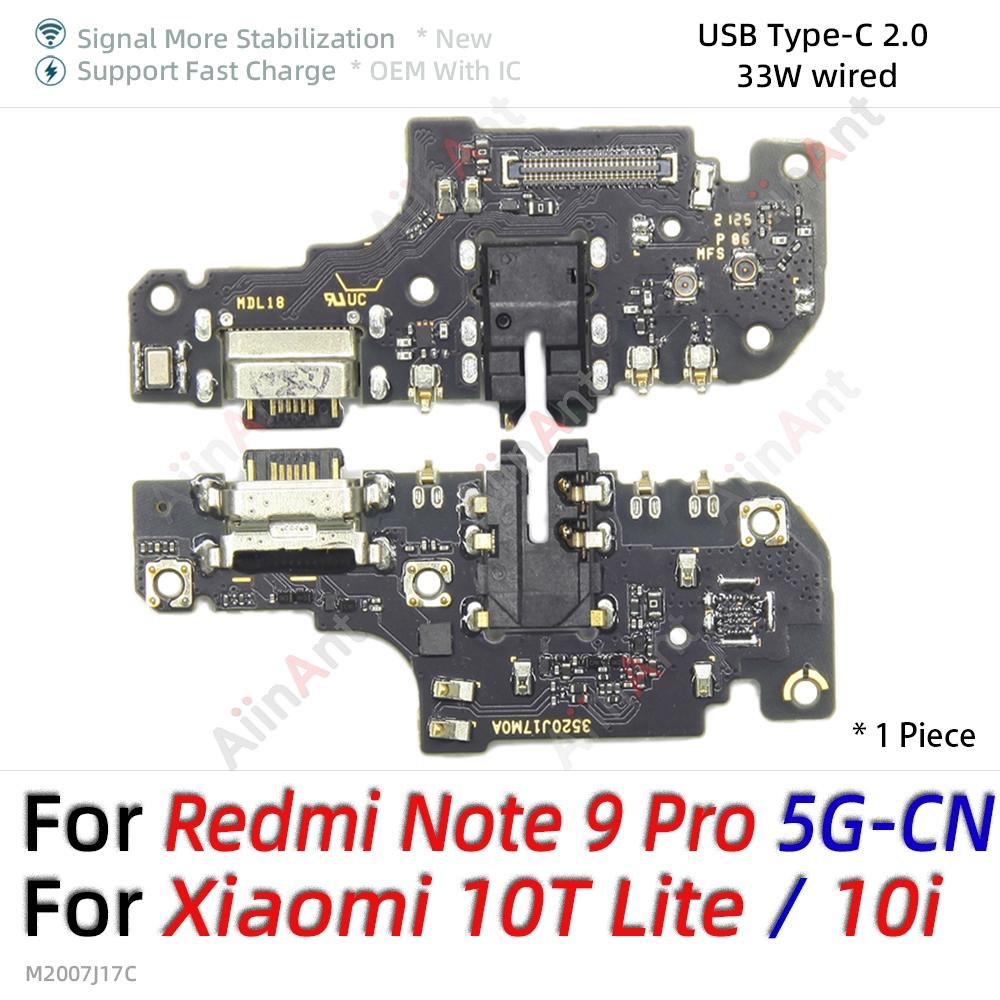 Aiinant Bottom USB Charger Board Dock Connector Charging Port Flex Cable For Xiaomi Redmi Note 6 7 8 9 7A 9A 9T 8T 9S Pro Plus