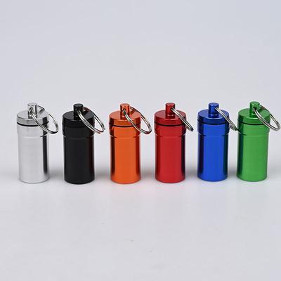 Colorful Portable Mini Pill Case Waterproof Medicine Storage Box Container Bottle Holder Keychain Outdoor Travel Survival Box