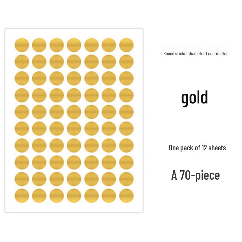 Colorful Round Dot Self-Adhesive Label Stickers: Red, Yellow, Blue, Green, White - Blank Paper for Marking