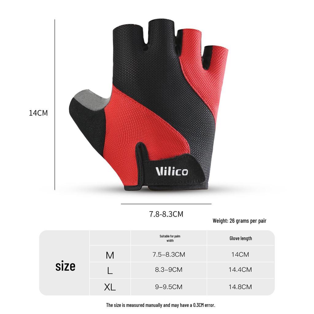 Men's & Women's Breathable Half Finger Cycling and Fitness Gloves