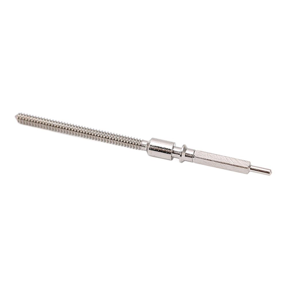 Silver Watch Winding Stem 0.9/1.2mm Alloy Watch Stem for 7750 Movement Watch Strap Link Pins
