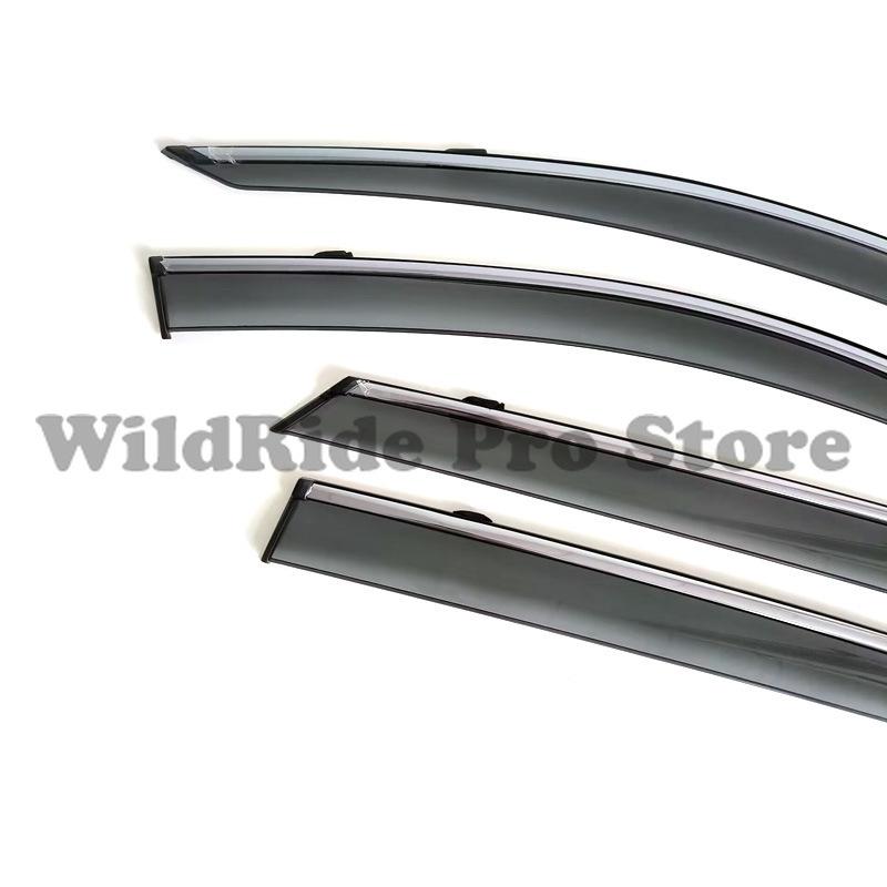 1 Set Compatible with Volkswagen T-Roc 2018-2024 Rain Visors Molded Thickened Window Rain Deflectors Rain Guards Modification Ac