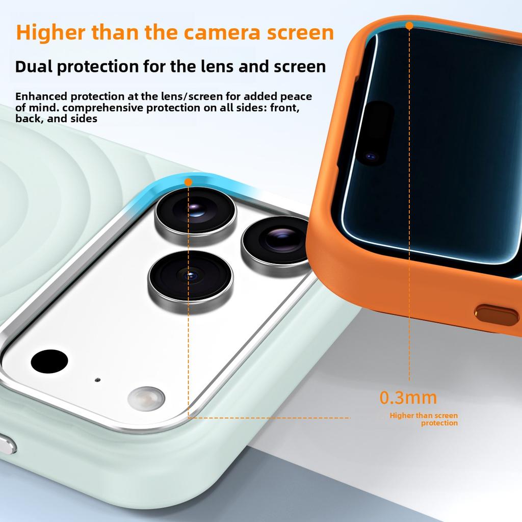 Für iPhone 18 Pro Max Hülle Mode Flüssigsilikon Hautfreundlich Magnetisch Schutz-Rückseite Für 18 Pro Handyhülle Funda