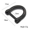 [TUNUKE] D-ring Titanium Small Size Mini Screw Type with Screwdriver Key Ring Key Ring Carabiner Key Car (Glossy Black X2)
