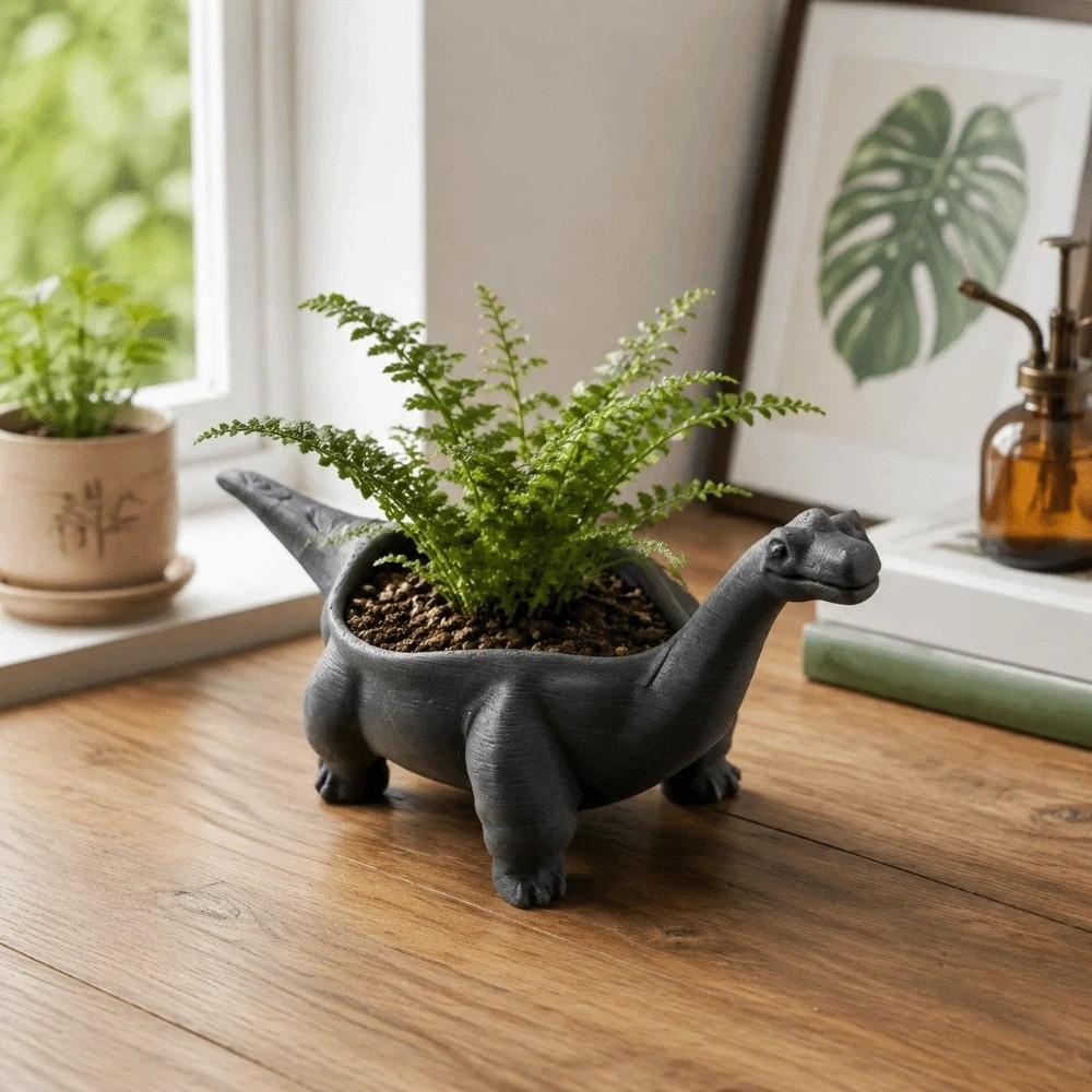 Desktop Decoration Dinosaur Flowerpot Funny Small Storage Container Plant Planting Pot Balcony