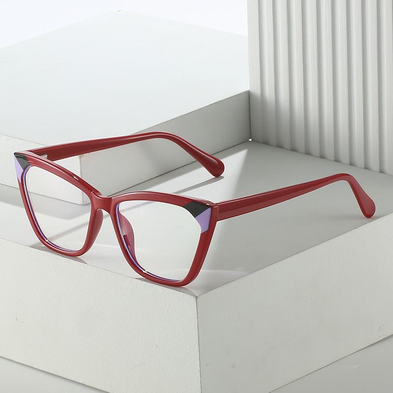 Tr90 Plain Glasses Large Frame Glasses Frame Women Plain Face Big Face Thin Flat Light Anti-Blue Light With Myopia Frame