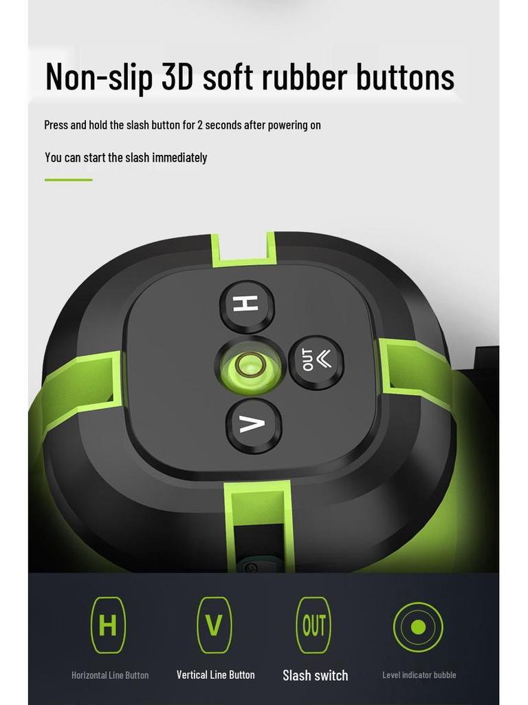 Nível Laser Infravermelho Verde e Azul de Alta Precisão - 2, 3 ou 5 Linhas, Luz Forte ao Ar Livre, Nivelamento Automático