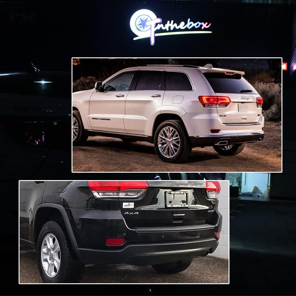 GTINTHEBOX Red Lens Rear Bumper Reflector Light Lamp Compatible with Jeep Grand Cherokee 2012-2018, Patriot 2013-2017, Compass 2011-2016,Dodge