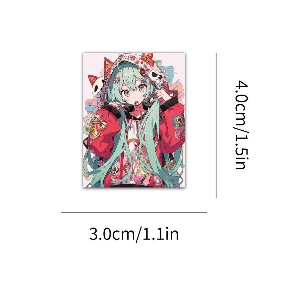63PCS of Hatsune Miku Stickers for Anime and Cartoon-themed Water Bottles, Tablet PCs, and Waterproof Decorative Stickers