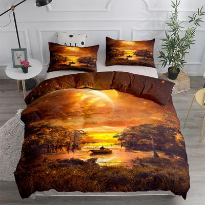 Moon Surface Duvet Cover Set King Queen Double Full Twin Single Size Bed Linen Set