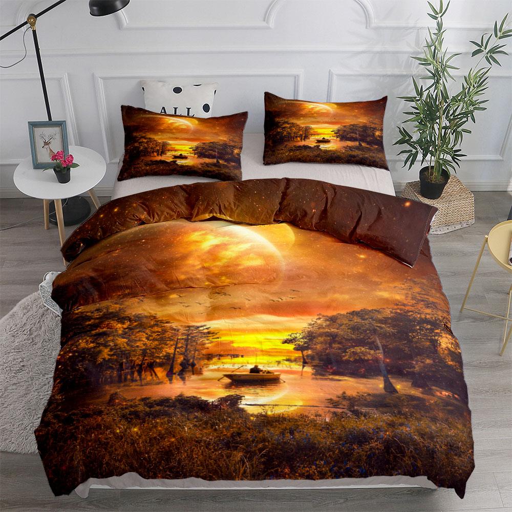 1800s French Manor Duvet Cover Set King Queen Double Full Twin Single Size Bed Linen Set