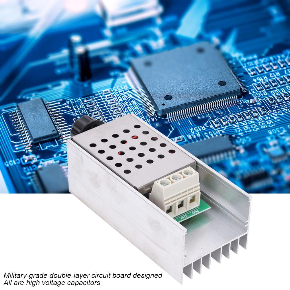 10000W 220V SCR AC Electronic Voltage Regulator Dimming Speed Regulation Thermostat with shell