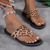 Women New Summer Sandals Open Toe Beach Shoes Flip Flops Comfortable Slippers Cowboy Leopard Sandals Size 36~43 Chaussure Femme