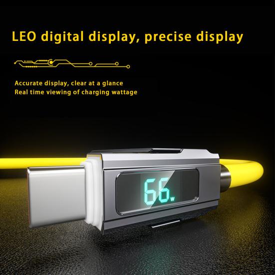 100CM 4-In-1 Lade-Displaykabel LED A USB Typ-C 8Pin PD Tragbares Schnellladen