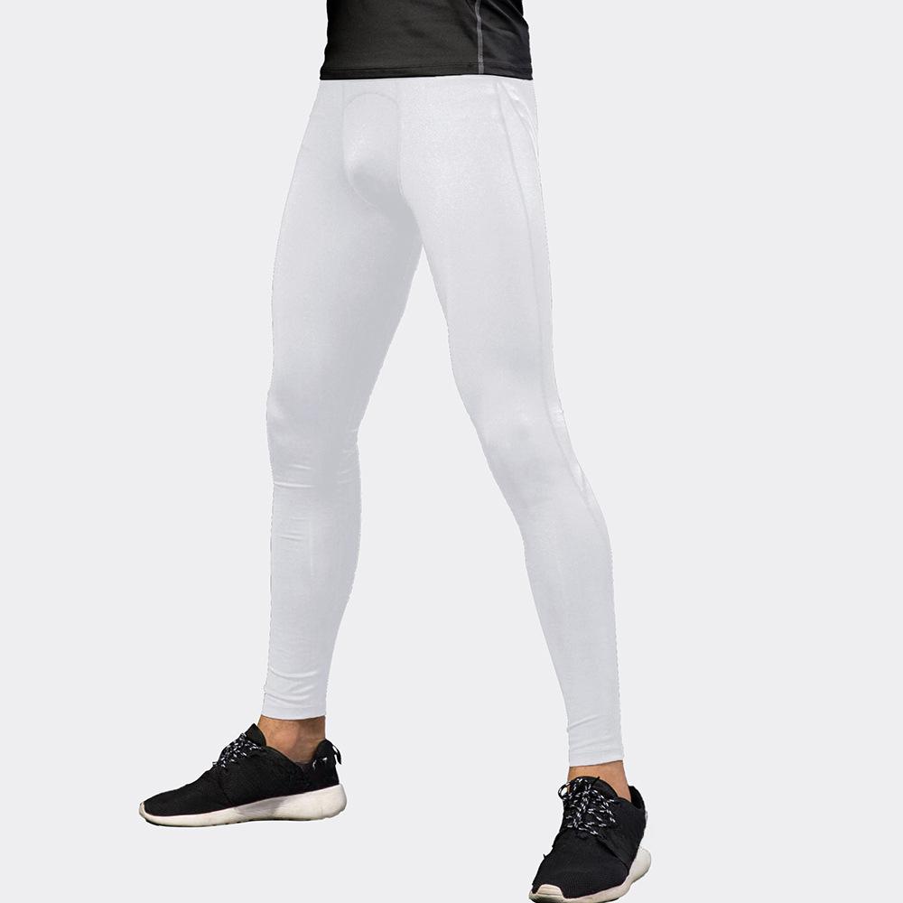 Men's Black Sports Pants Tight Training Active Pants & Tights Fitness Running Mesh Splicing Speed Drying Elastic Tight Pants 1040