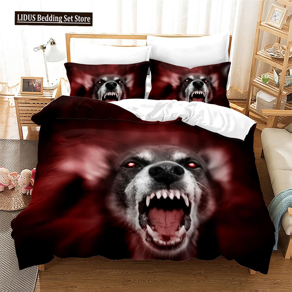 Dog Duvet Cover Set 3D Print Dog Math Book King Queen Full Size Comforter Cover For Kids Boys Girls Teens Polyester Bedding Set