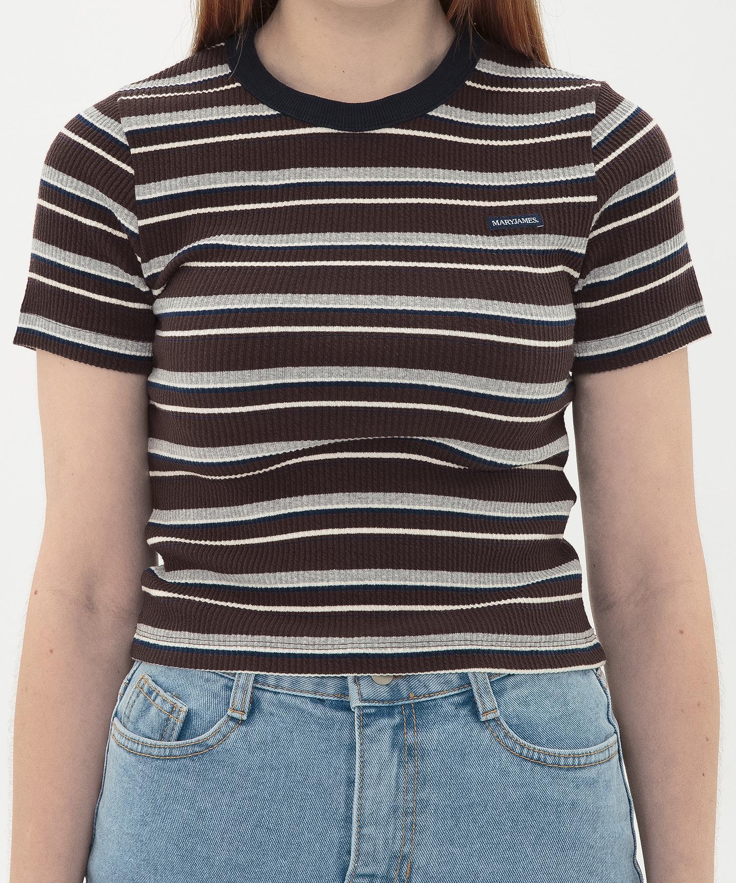 Mary James (W) Crusio Crop T - Brown Free