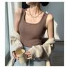 Spring and summer new slim-fit all-match nipple-covering U-neck women's knitted vest