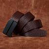 High-End Crocodile Pattern Stainless Steel Automatic Buckle Belt Men'S Leather First Layer Cowhide Business Casual Dress Pants Belt