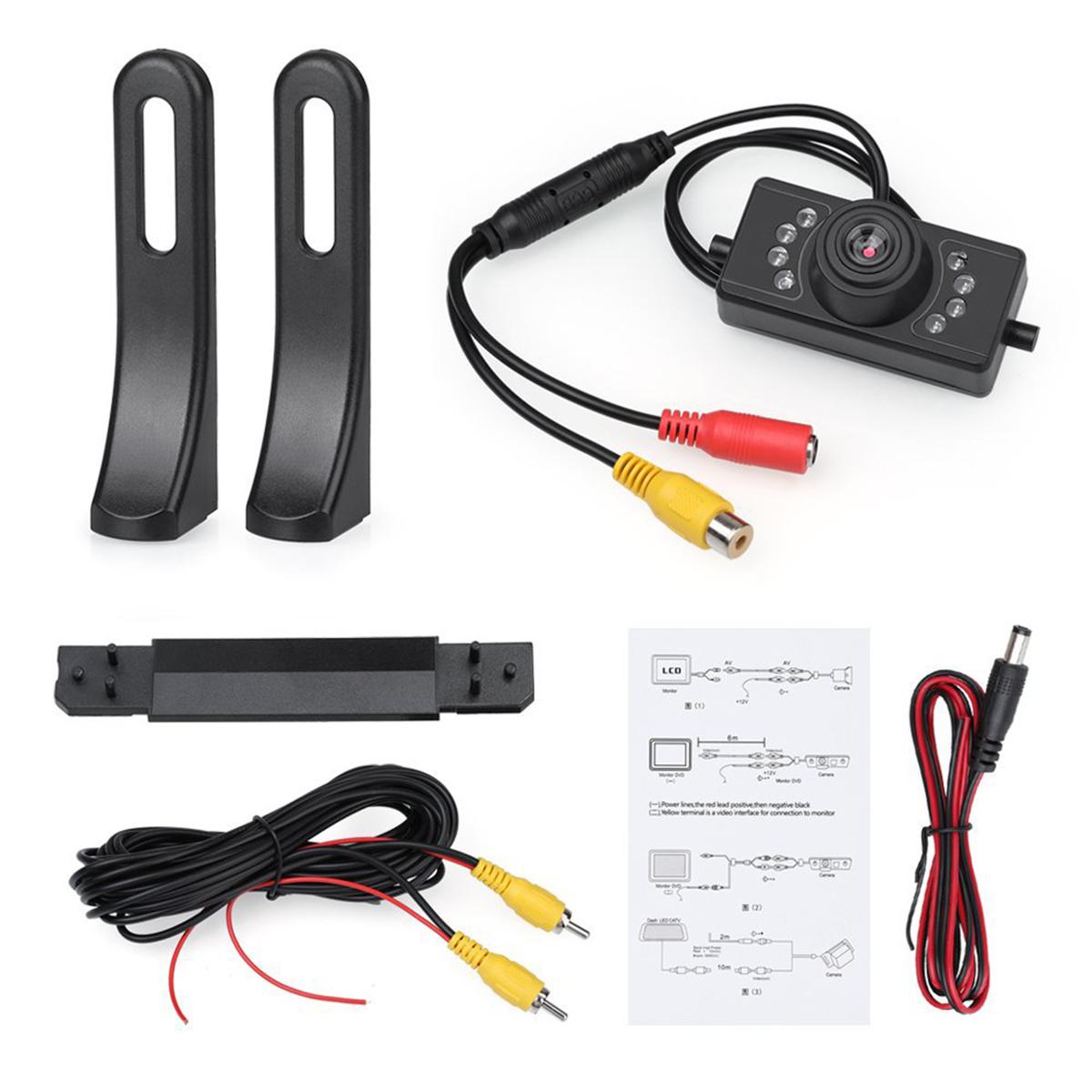 

Автомобильная камера заднего вида с функцией ночного видения HD, камера заднего вида для номерного знака, парковочная линия, водонепроницаемая камера IP69 для багажника, подходит для автомобиля коричневый