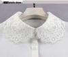Women's Summer Korean Style Embroidered Chiffon Detachable Collar - Anti-wrinkle, Versatile Decorative Collar