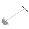 Manual Lawn Edger with Saw Tooth Blade Half Moon Edger Lawn Tool with T Grip Handle for Cleaning