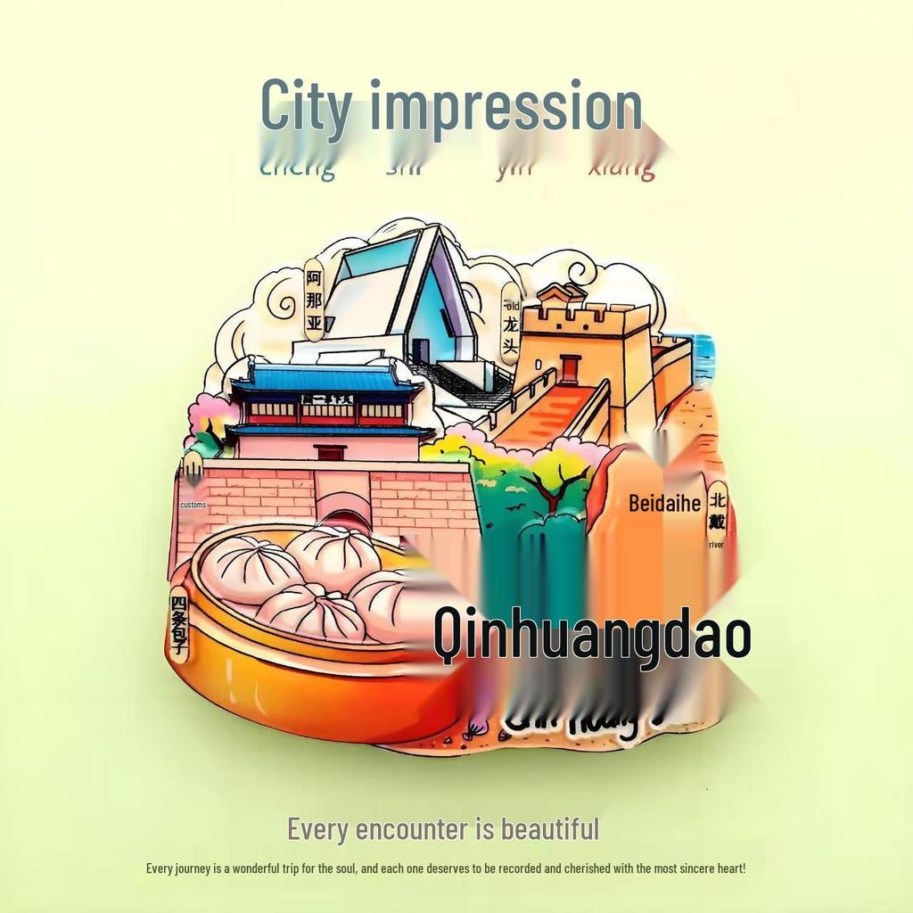 National City Landmark Acrylic Fridge Magnet - Scenic Souvenir