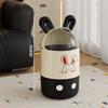 Cute Rabbit Ear Flip-Top Trash Can