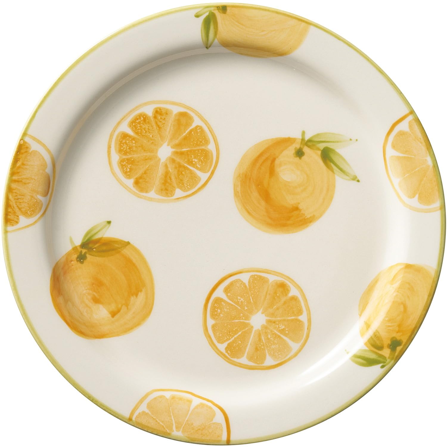 

Banko Ware Morning Plate, Orange, Diameter: Approx. 20.5cm, Microwave-Safe, Made in Japan, Product Number 19147
