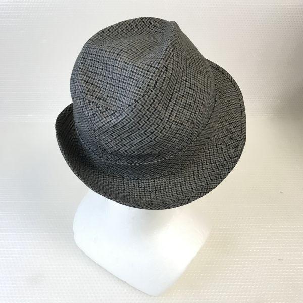 Borsalino/Soft Hat/Gray/Check Pattern/Made in Japan/Vintage Style(USED)