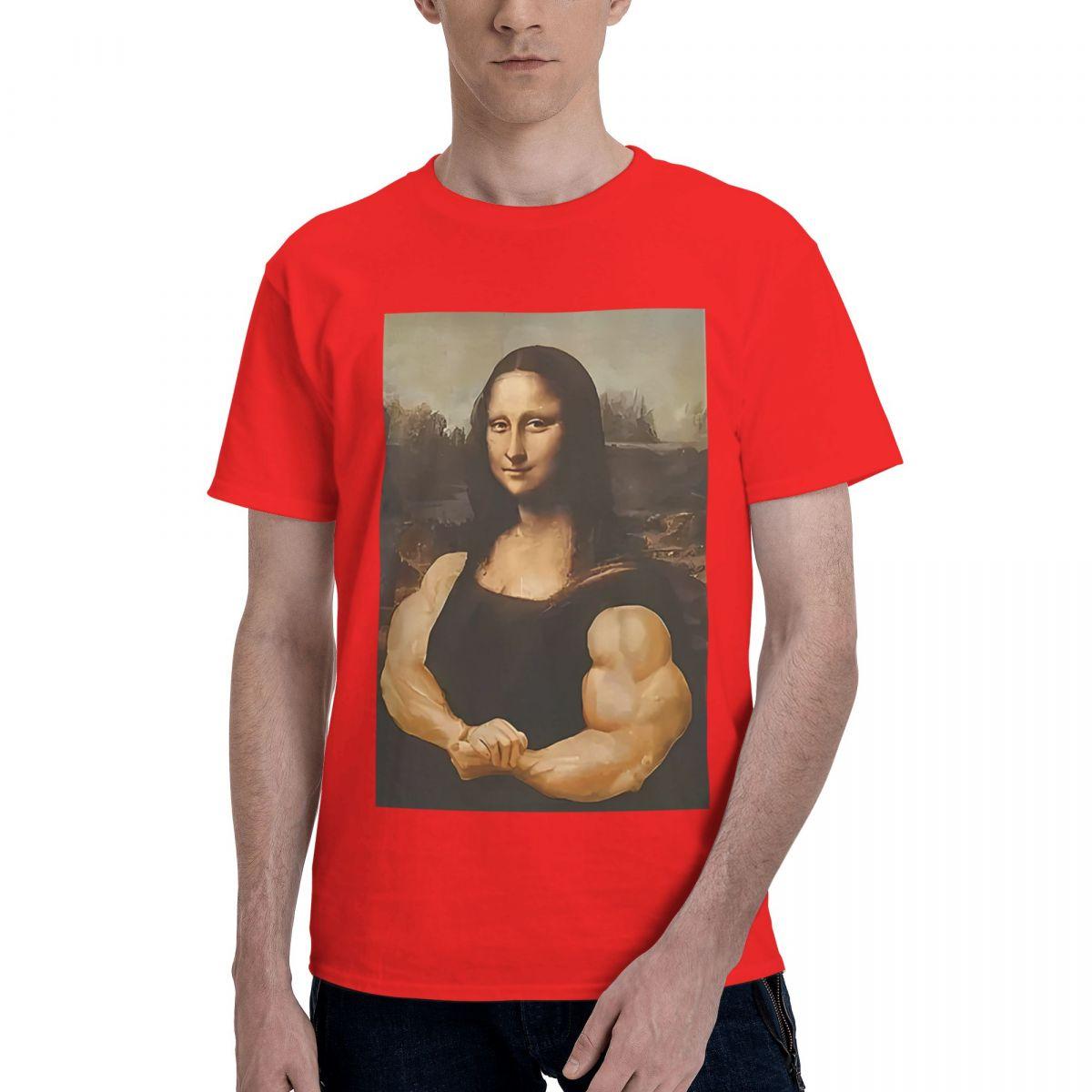 Mona Lisa Muscle 100 Cotton Casual Breathable Confortable Top Funny TShirt For Men Mens Shirt S