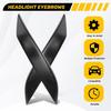 Black ABS Headlight Eyebrow Covers for Nissan 350Z - 1 Pair