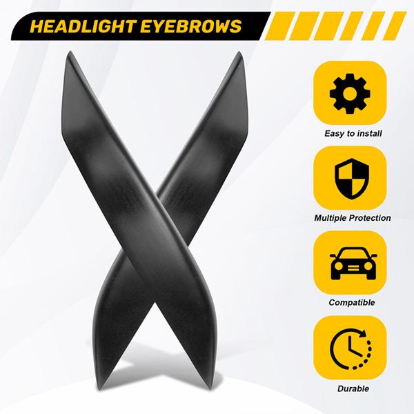 Black ABS Headlight Eyebrow Covers for Nissan 350Z - 1 Pair