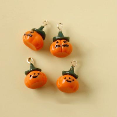 DIY Crafts Key Chain Charm Earring Necklace Pendant Handmade Accessories Halloween Charms Jewelry Making Gift Pumpkin Pendant