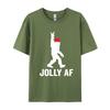 Jolly Af Bigfoot Santa Christmas Sasquatch T Shirts Tops Tees for Unisex High Quality All Cotton T Shirt Camisas Basicas Hombre